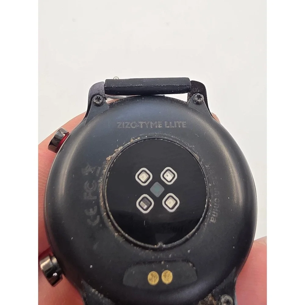 Zizo Tyme‎ Elite Smartwatch Black Silicone Band Fitness Tracker Round Case